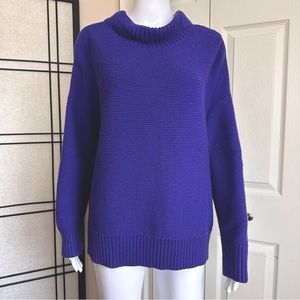 Eileen Fisher Organic Cotton Cashmere Turtleneck Tunic Top Sweater M